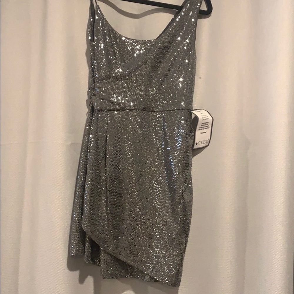 Macy's one shoulder cocktail dress